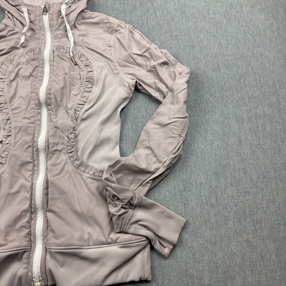 Lululemon Jacket Womens 4 Pink Dance Studio Iii Hooded Full Zip Running Athletic View 2